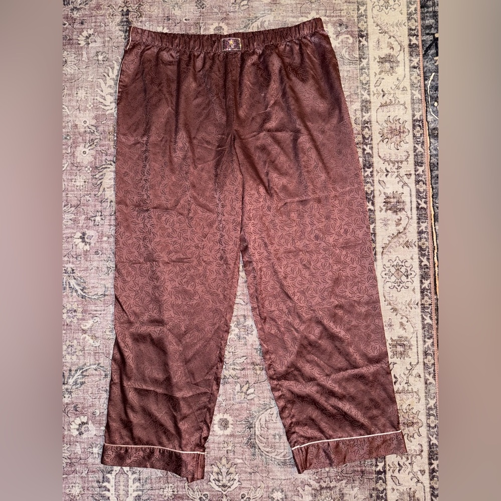 Victoria's Secret Brown Bling Pajama Pants Size XXL New!
